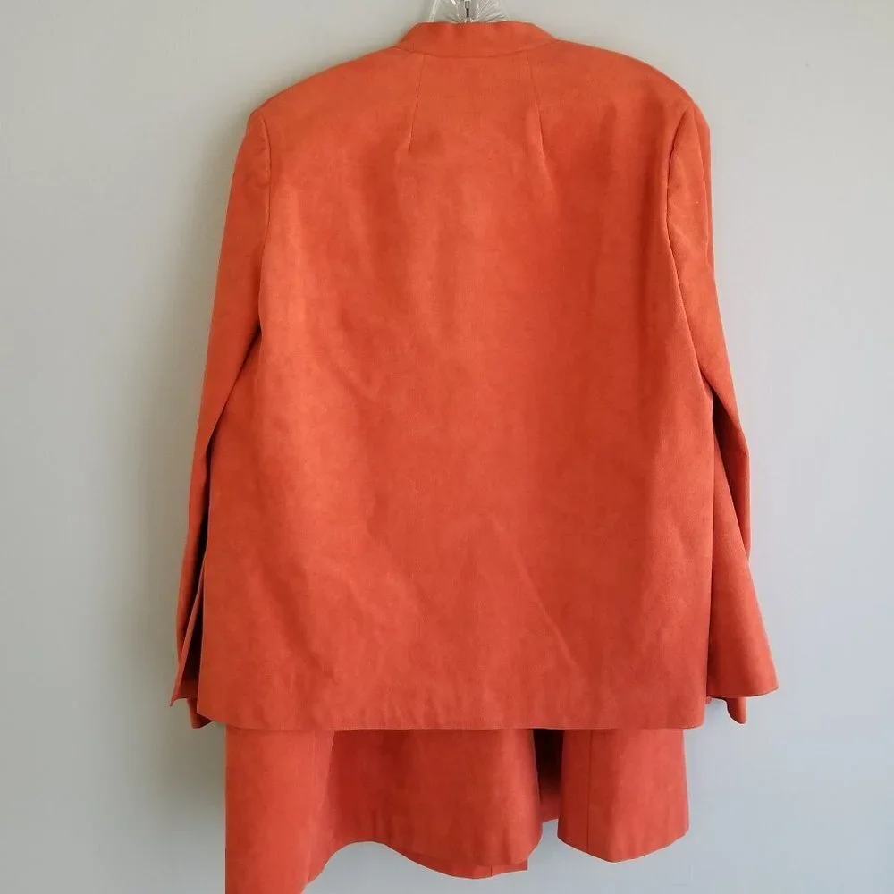 Gertrude Frank Vintage Suede Skirt Suit-Size 14